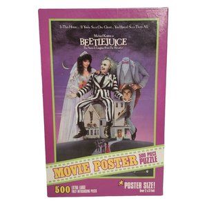 Vintage 1989 BEETLEJUICE 500 Pieces Movie Poster Jigsaw Puzzle 2 x 3 Feet